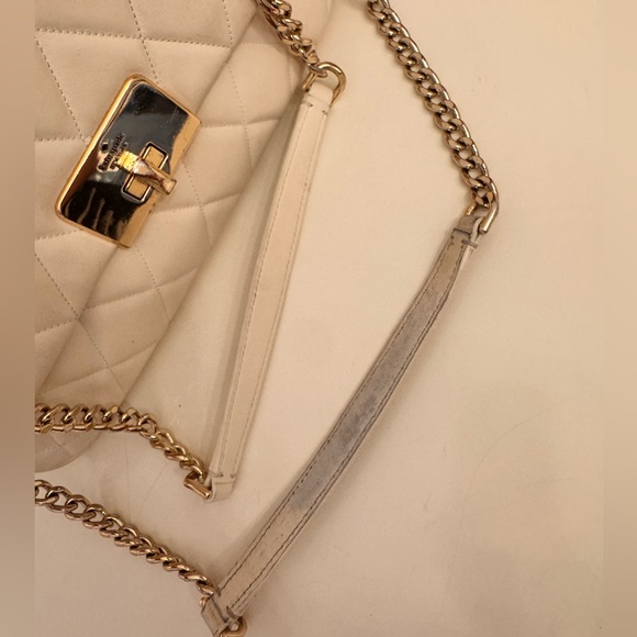 Kate Spade Elegant Cream Quilted Shoulder Bag - Picture 7 of 14